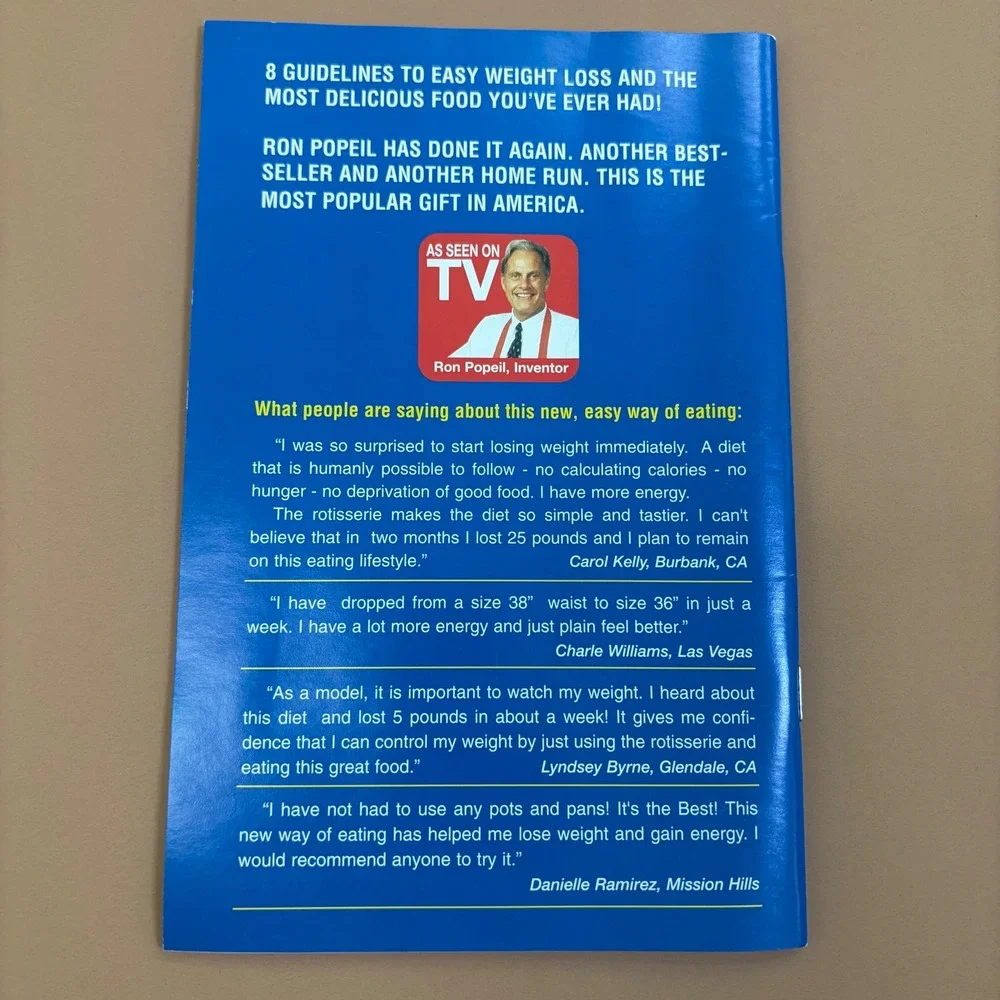 Ron Popeil Ronco Showtime Rotisserie BBQ Manual Recipe Marinade Diet Booklet Set